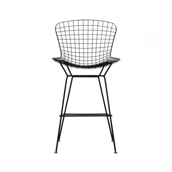 Black Wire Bar Chair with Cushion