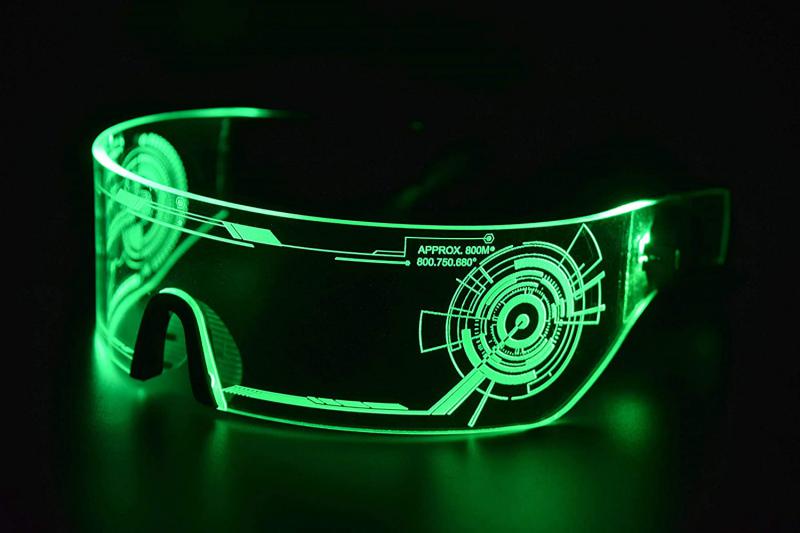Cyberpunk Sonnenbrille mit LED-Beleuchtung,